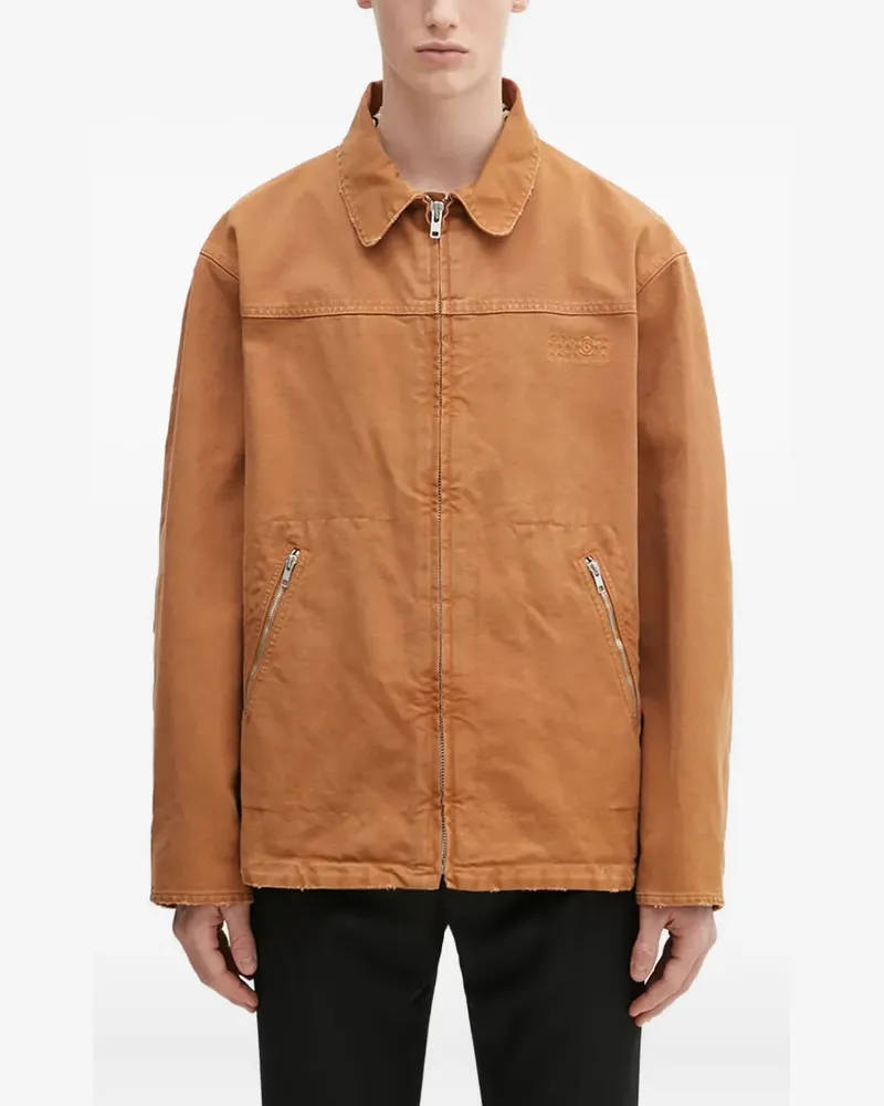 Maison Margiela Jacke mit Kontrasteinsätzen - Braun Braun