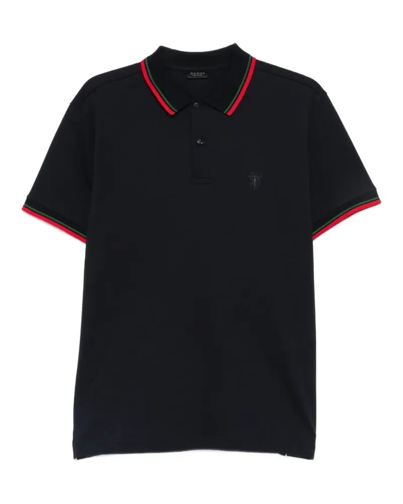 Gucci Poloshirt mit Webstreifen - Blau Blau