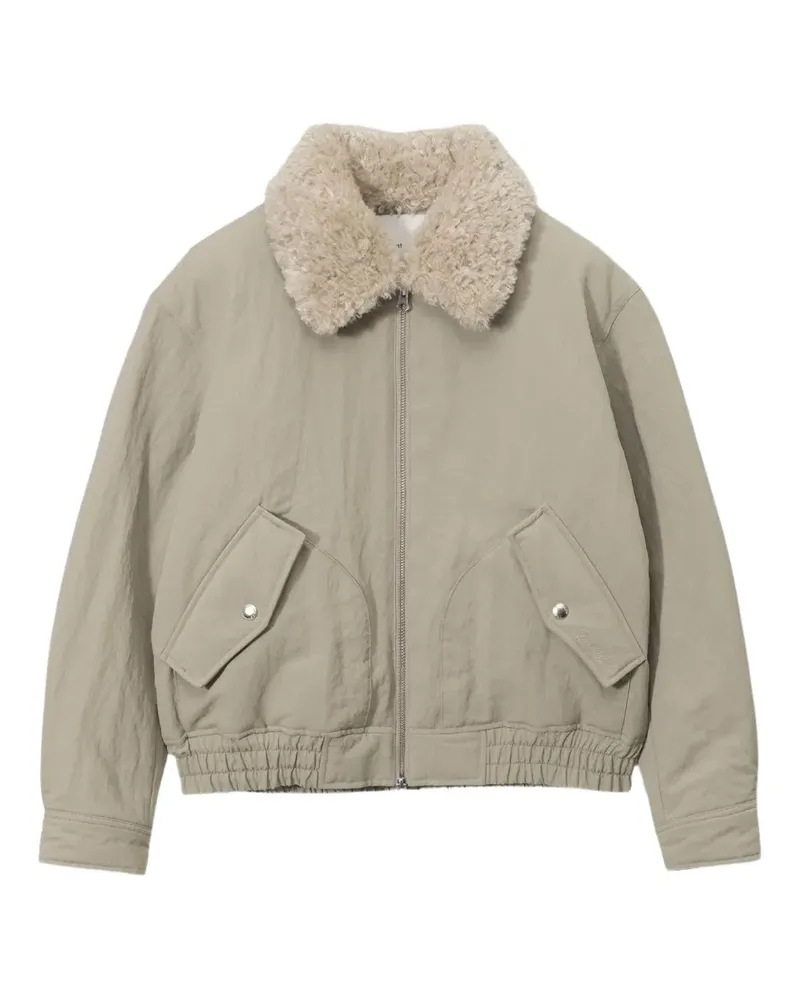 Dunst Jacke mit Kragen aus Faux Fur - Nude Nude