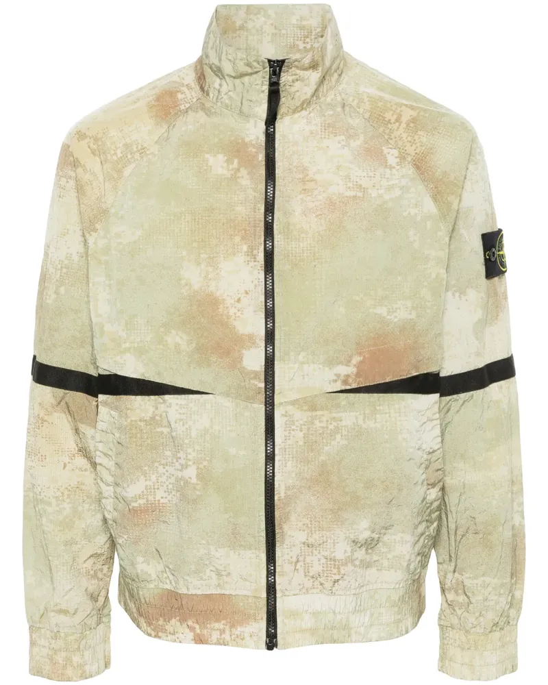 Stone Island Compass Jacke mit abstraktem Print - Nude Nude