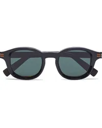 Ermenegildo Zegna Sonnenbrille mit ovalem Gestell Braun