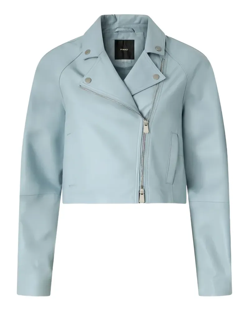 Pinko zip leather jacket - Blau Blau