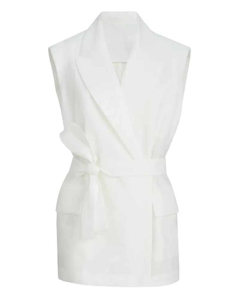 Brunello Cucinelli Weste mit Gürtel - Weiß Weiß