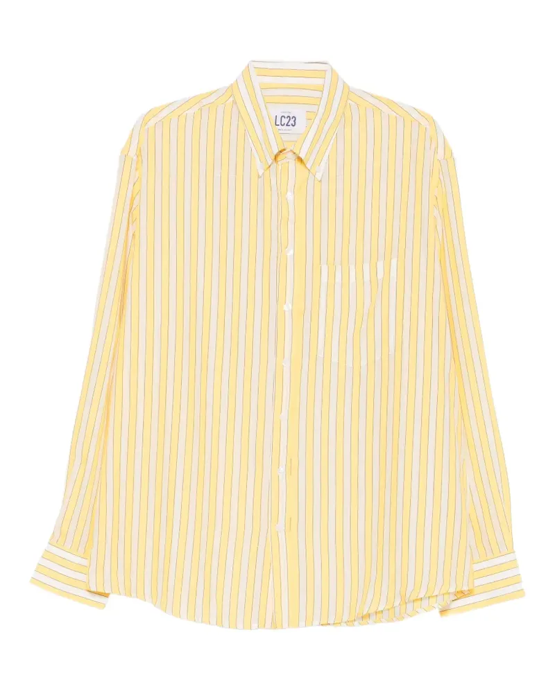 LC23 striped-pattern button-down shirt - Gelb Gelb