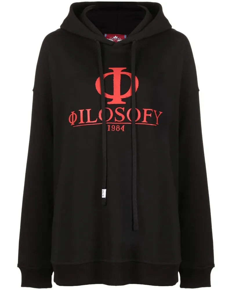 Philosophy Di Lorenzo Serafini Hoodie mit Logo-Print - Schwarz Schwarz