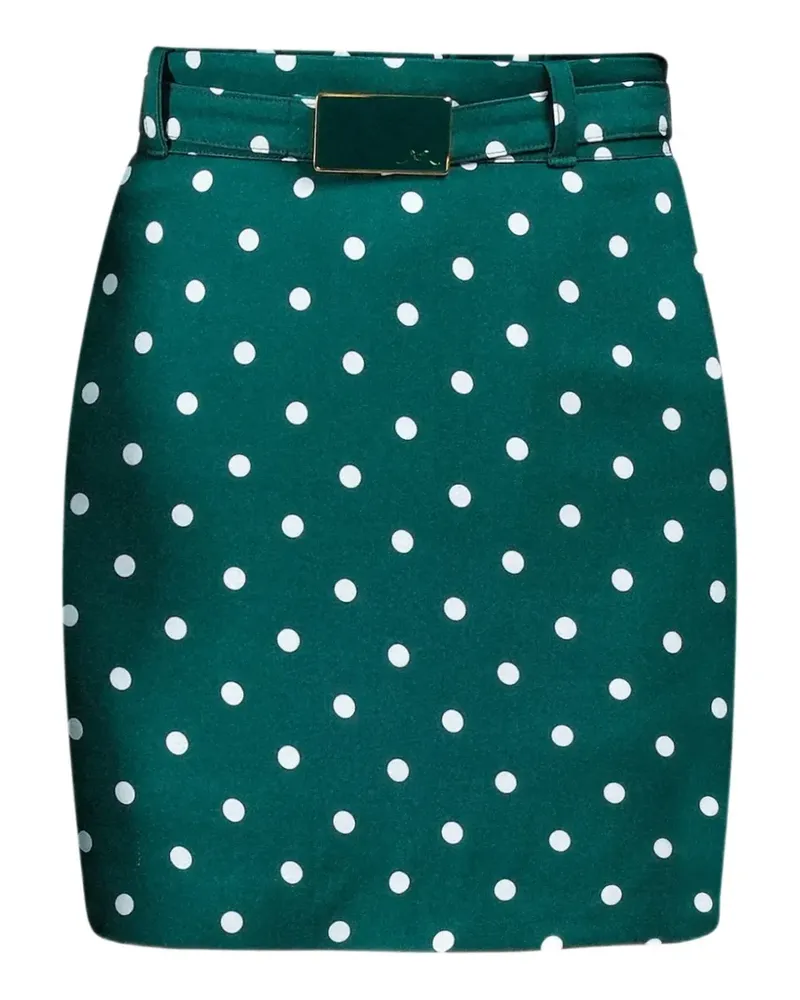 Rowen Rose polka-dots belted mini skirt - Grün Grün