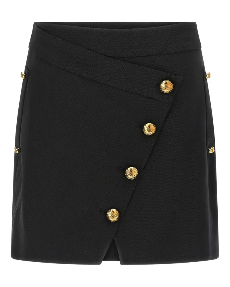 Elisabetta Franchi Asymmetrischer Rock mit Knöpfen - Schwarz Schwarz