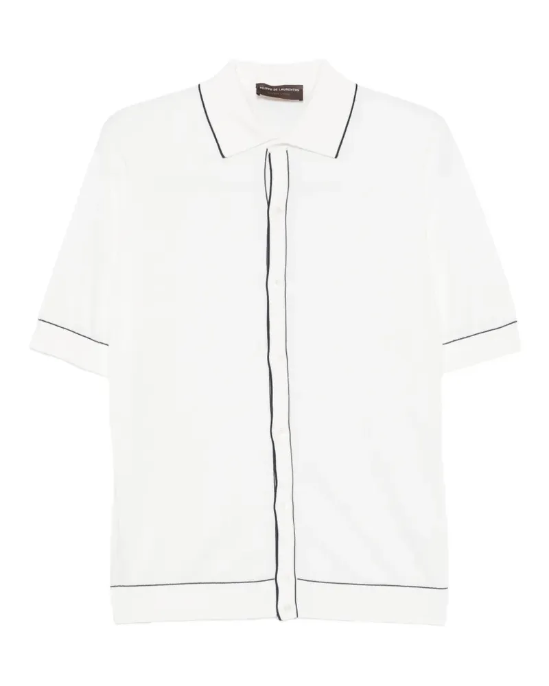 Filippo de Laurentiis contrast-trim short-sleeve shirt - Weiß Weiß