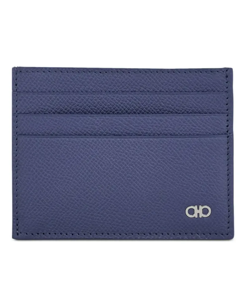 Ferragamo Kartenetui mit Gancini-Detail - Blau Blau