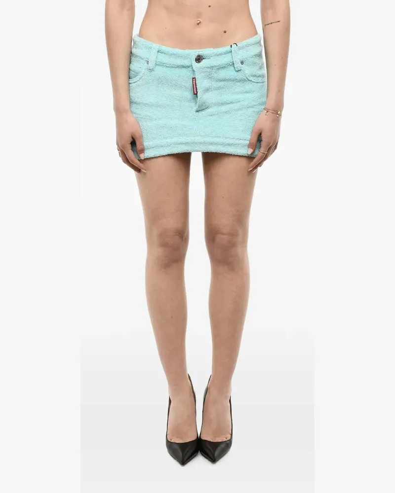 Dsquared2 Schmaler Rock aus Frottee - Blau Blau