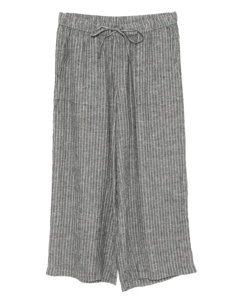 Eileen Fisher stripe-printed trousers - Schwarz Schwarz