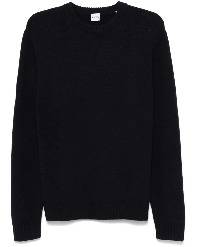 ASPESI Pullover mit Rundhalsausschnitt - Blau Blau