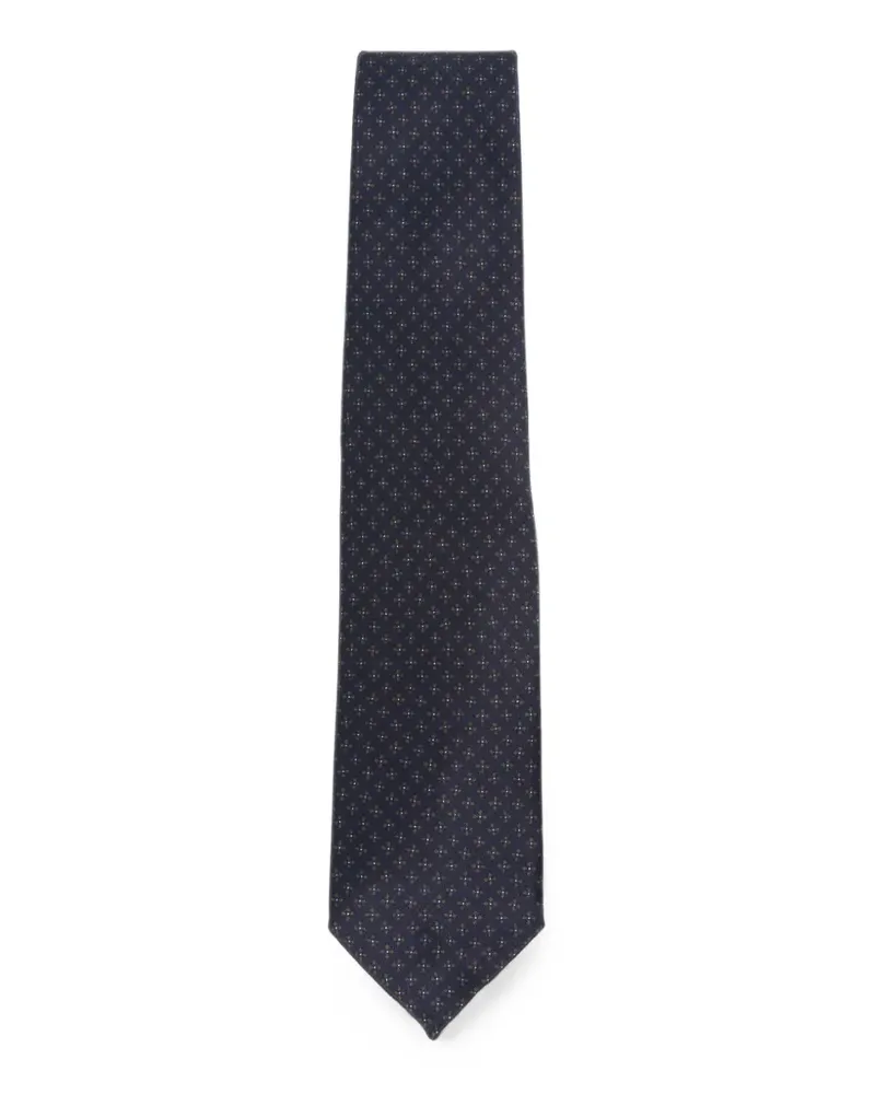 Corneliani Krawatte mit geometrischem Print - Blau Blau