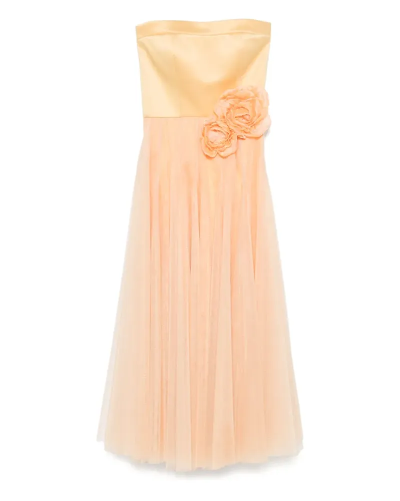 Parlor Abendkleid mit Blumenapplikation - Orange Orange