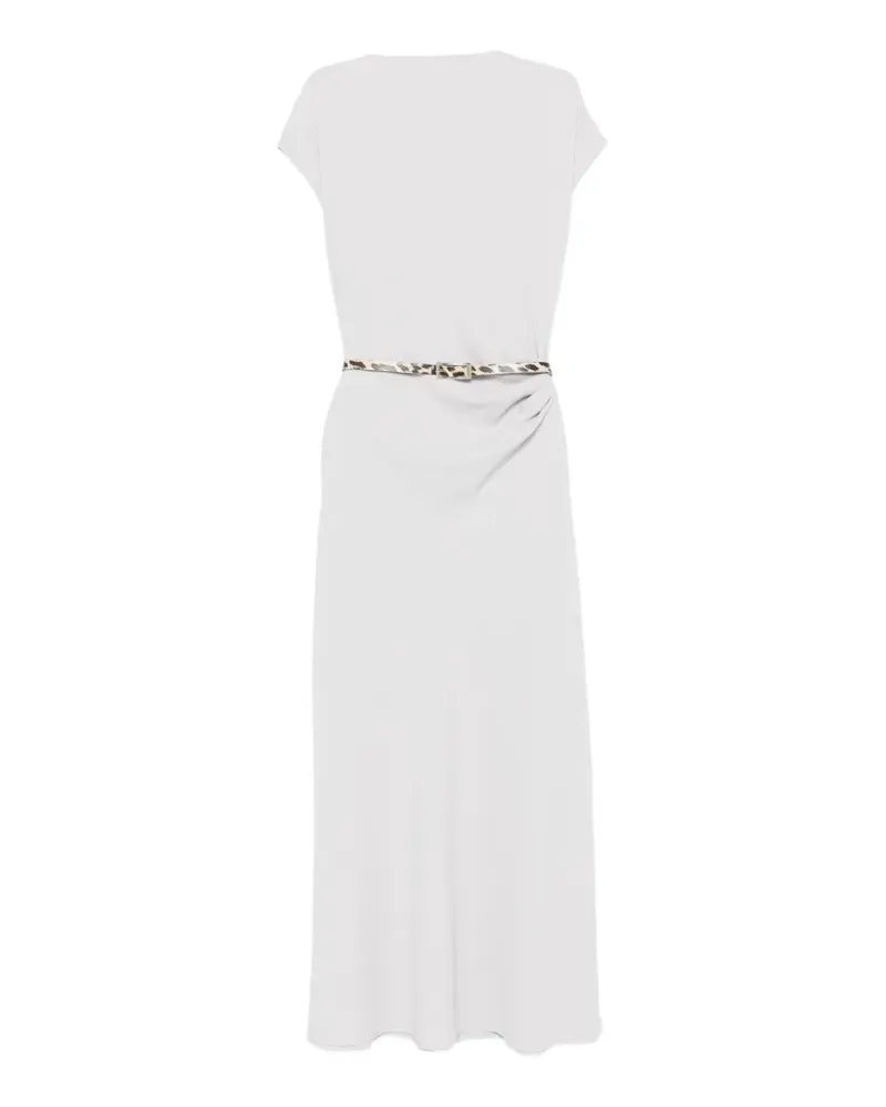 IMPERIAL belted midi dress - Grau Grau