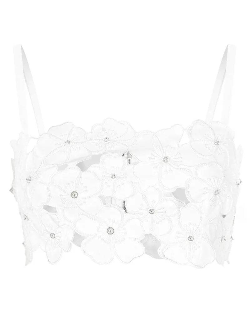 Dolce & Gabbana Bralet mit Strass - Weiß Weiß