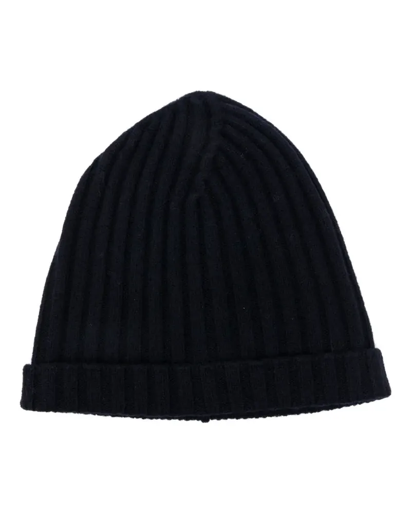 Jil Sander Gerippte Beanie - Blau Blau