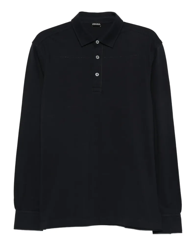 Ermenegildo Zegna Langärmeliges Poloshirt - Blau Blau