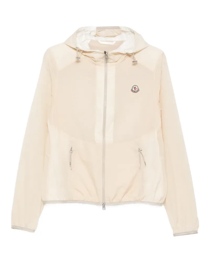 Moncler Edasic logo-patch jacket - Nude Nude