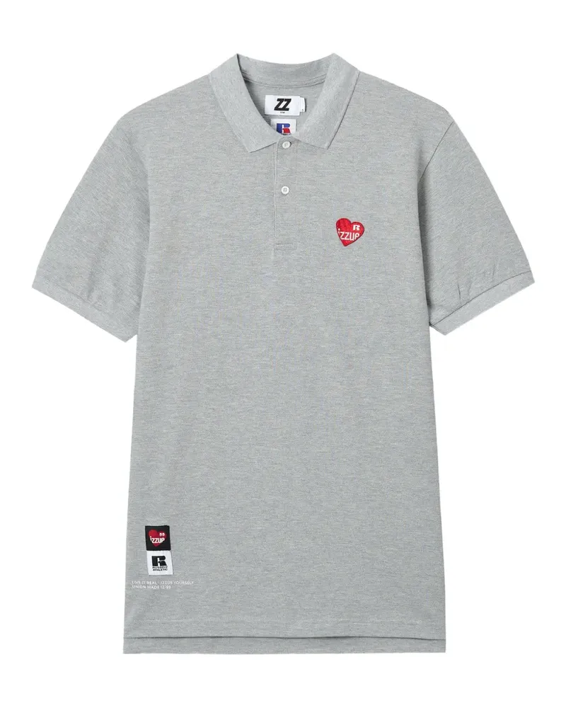Izzue logo-appliqué polo shirt - Grau Grau