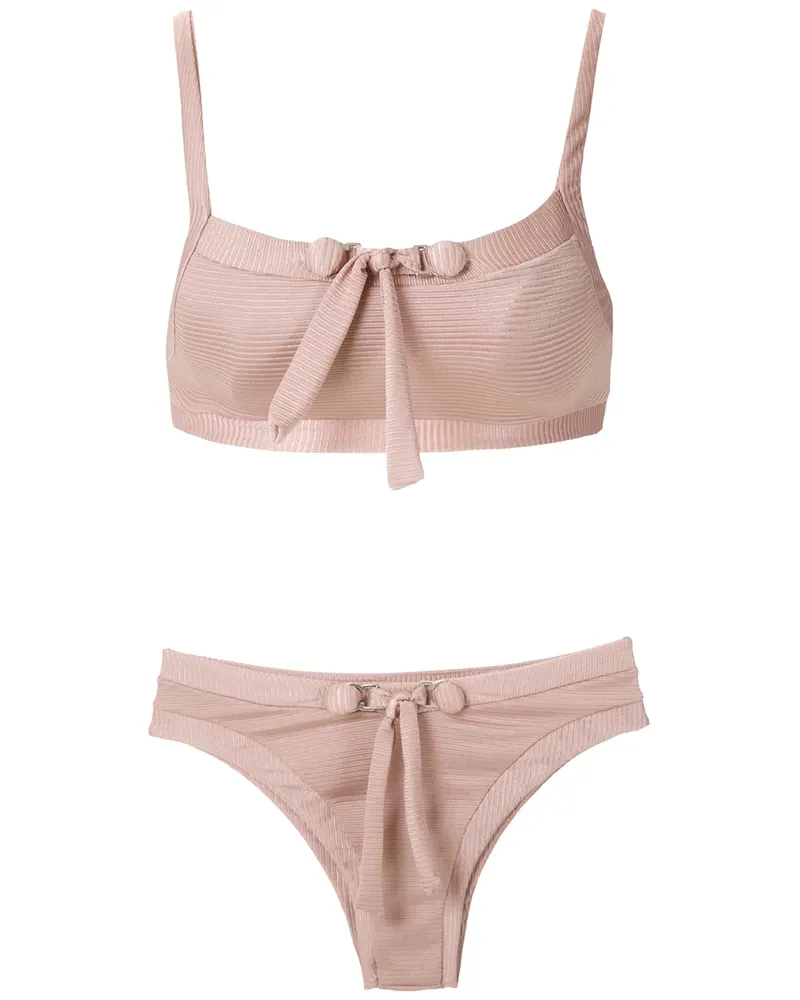 Amir Slama Bikini mit Schnürung - Gold Gold