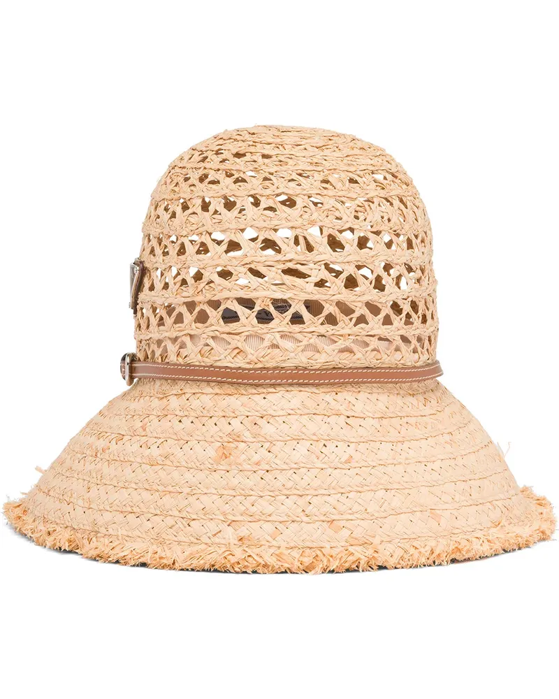 Prada Hut mit Logo-Schild - Nude Nude