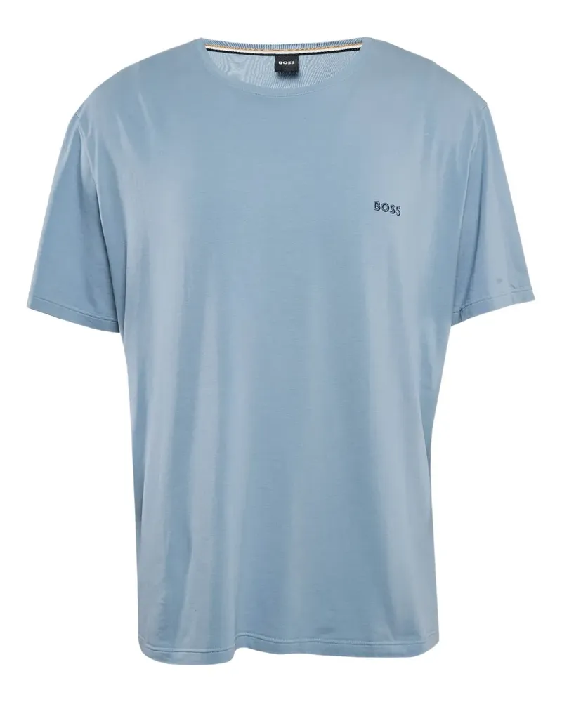 HUGO BOSS T-Shirt mit Logo-Stickerei - Blau Blau