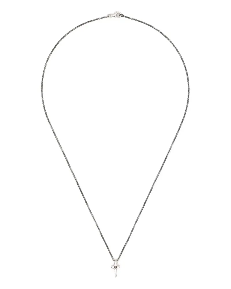 Rosa Maria Halskette aus Sterlingsilber mit Diamanten Silber