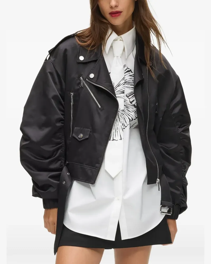 Karl Lagerfeld Geraffte Bomberjacke - Schwarz Schwarz