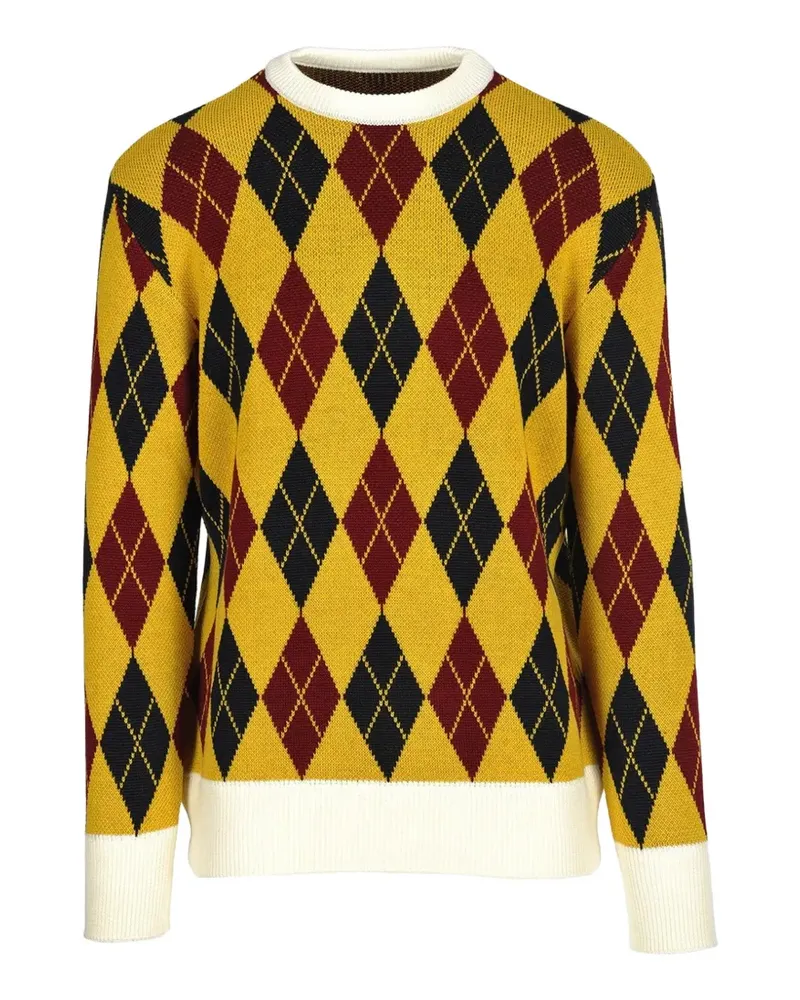 LC23 Rombo Pullover mit Argyle-Muster - Gelb Gelb