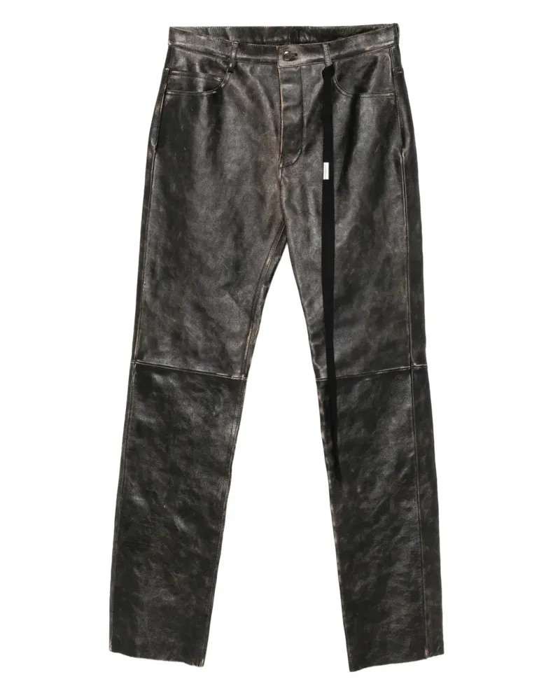 Ann Demeulemeester Hose mit Kontrasteinsätzen - Grau Grau