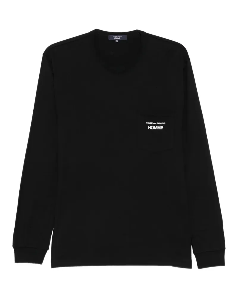 Comme des Garçons T-Shirt mit Brusttasche - Schwarz Schwarz