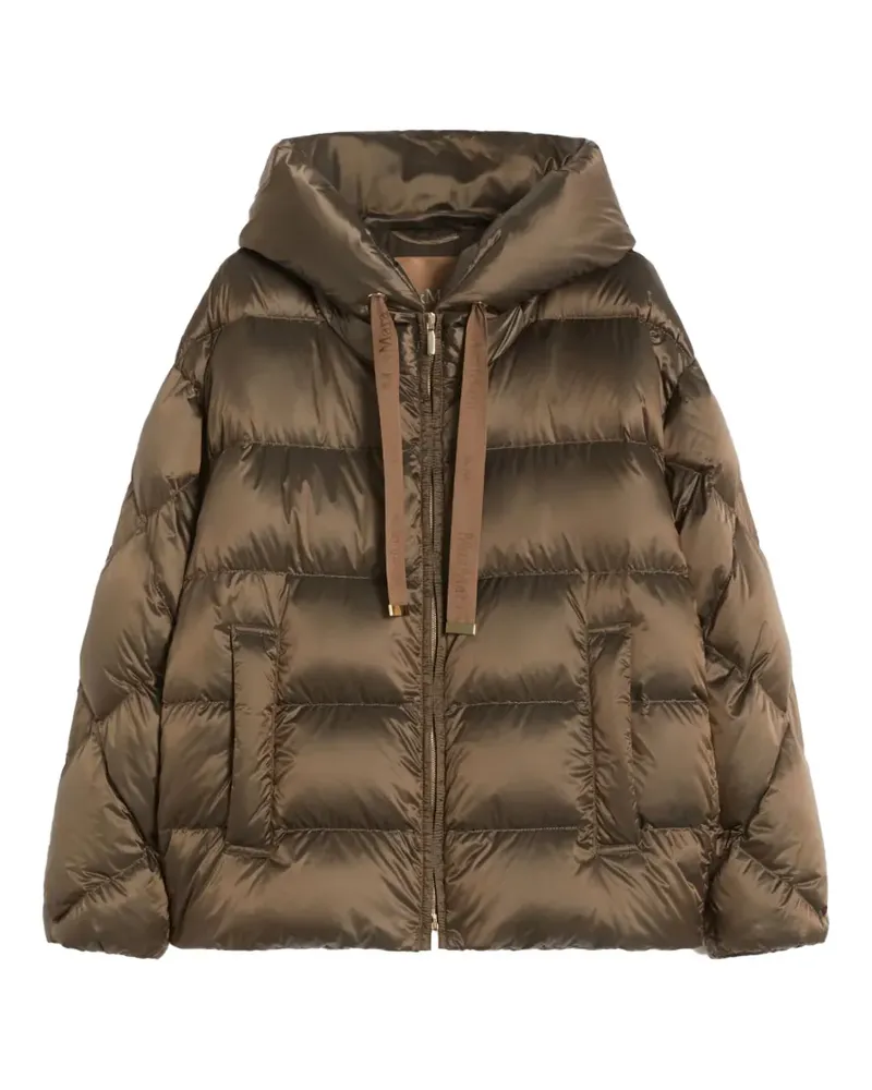Max Mara quilted hooded puffer jacket - Braun Braun