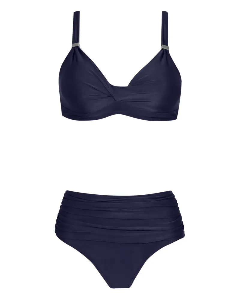 Lygia & Nanny Marianne Bikini mit gerafftem Detail - Blau Blau