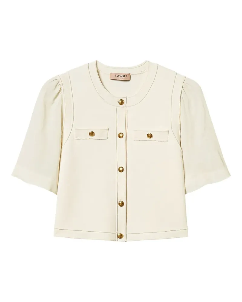 Twin-Set Cardigan mit Metallknöpfen - Nude Nude