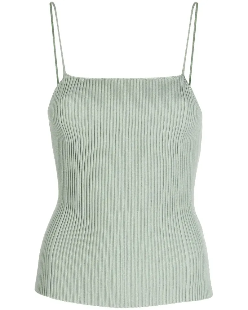 AERON Geripptes Stricktop - Grün Grün