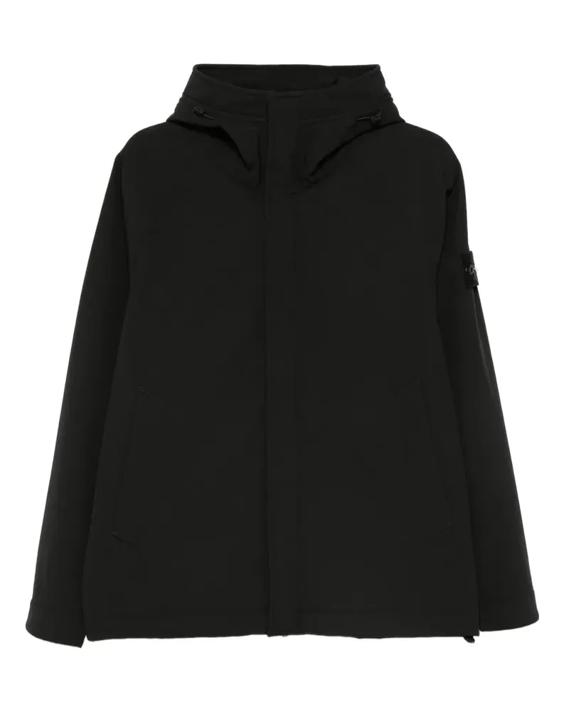 Stone Island Softshell-Kapuzenparka - Schwarz Schwarz