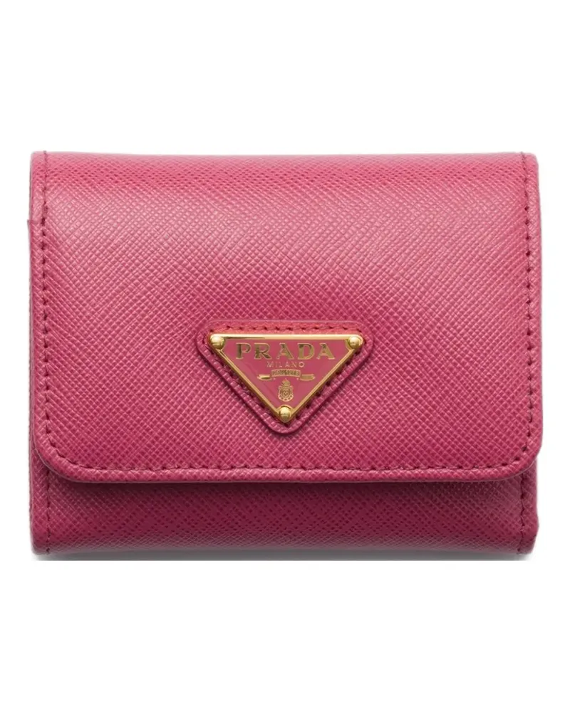 Prada Kleines Portemonnaie aus Saffiano-Leder - Rosa Rosa