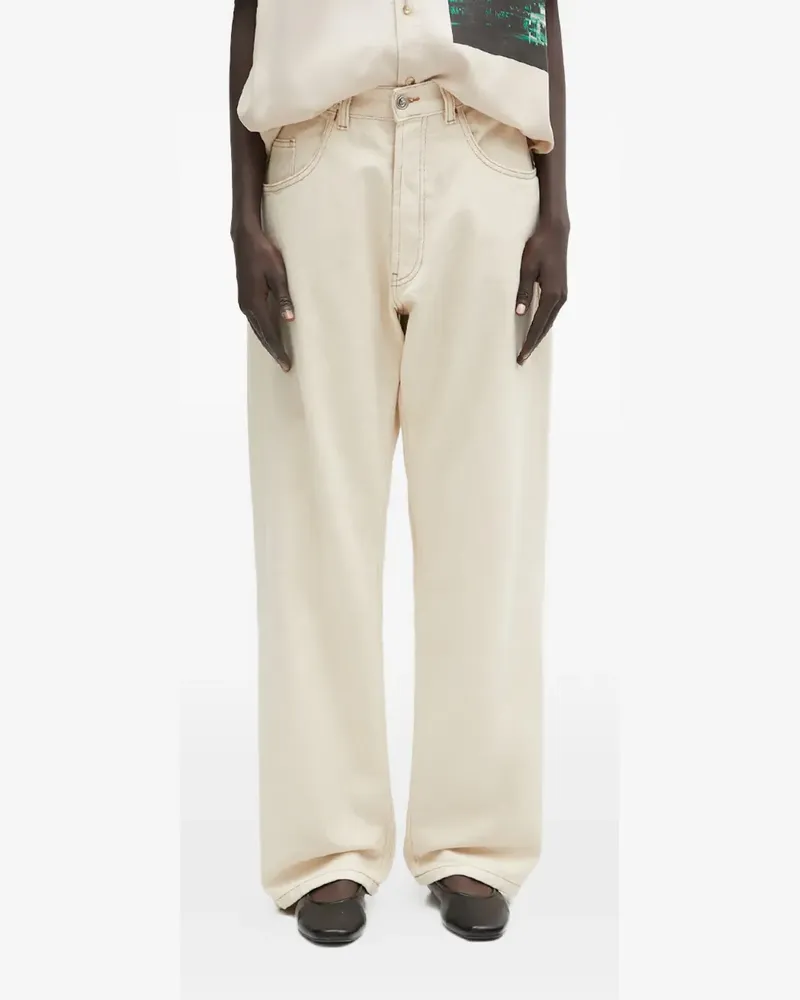 Aries embroidery jeans - Nude Nude