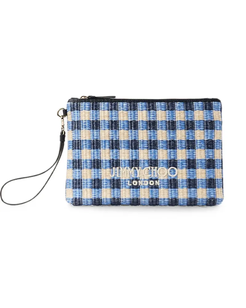 Jimmy Choo Flacher Beutel mit Reißverschluss - Blau Blau