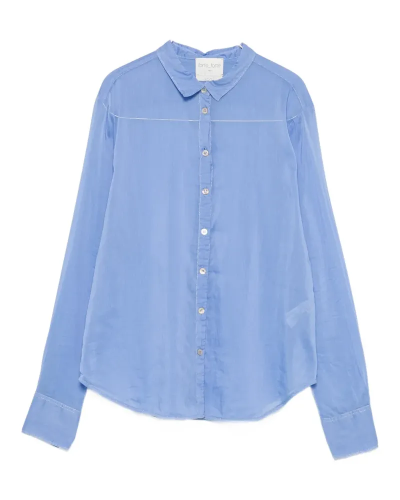 forte_forte button-up long-sleeve shirt - Blau Blau