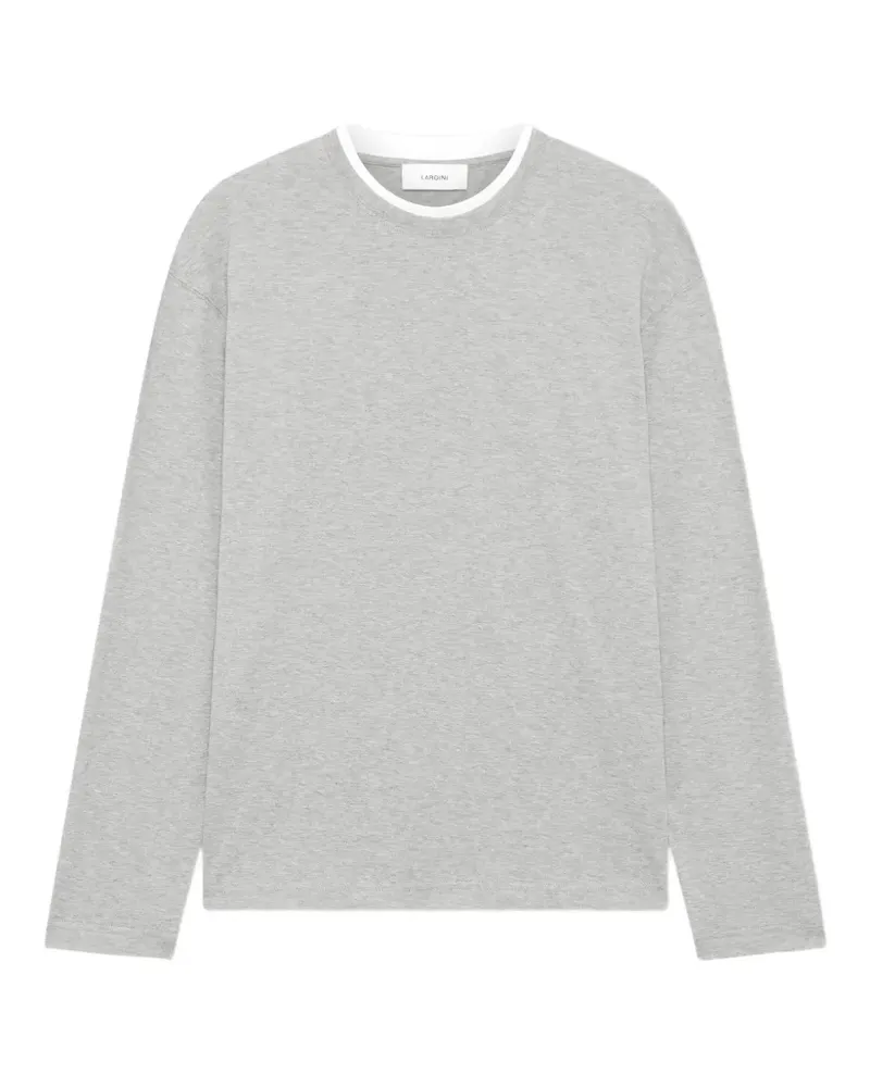 LARDINI Klassisches Langarmshirt - Grau Grau