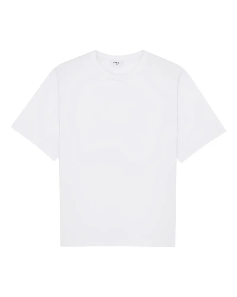 Saint Laurent Cassandre T-Shirt im Oversized-Look - Weiß Weiß