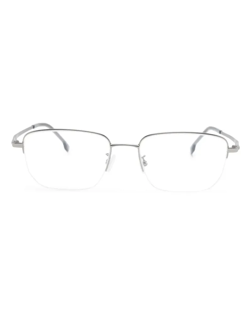 HUGO BOSS Brille mit eckigem Gestell - Grau Grau