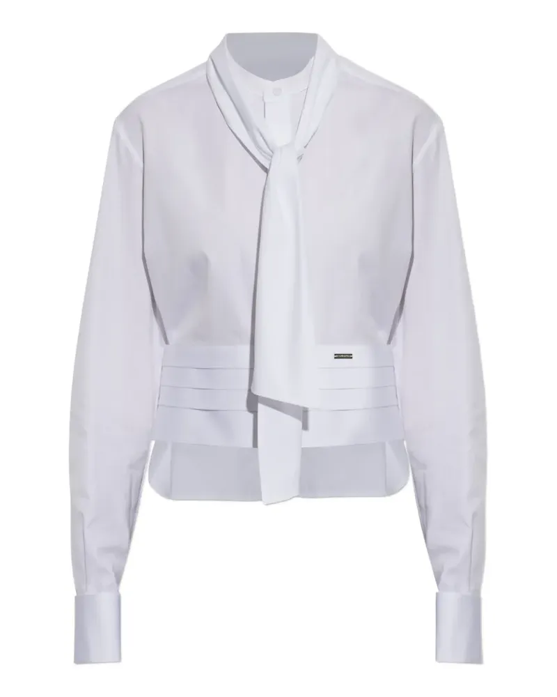 Dsquared2 tie-neck pleated shirt - Weiß Weiß
