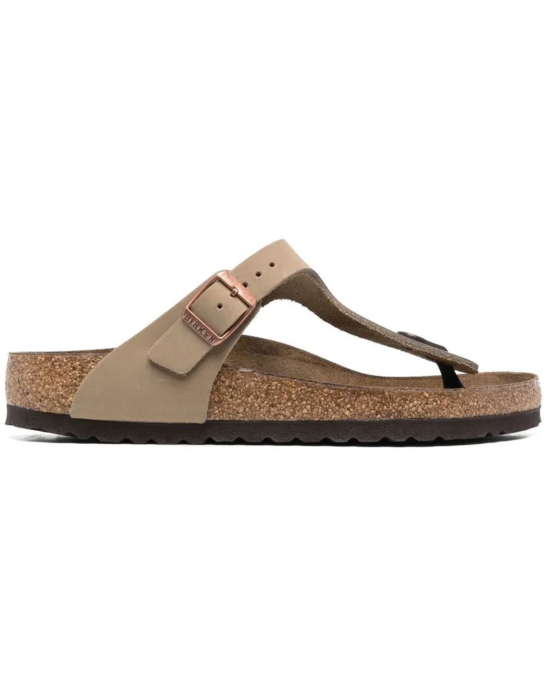 Birkenstock Gizeh Sandalen mit Schnalle - Braun Braun