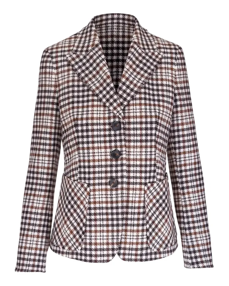 Akris houndstooth-pattern tailored blazer - Weiß Weiß