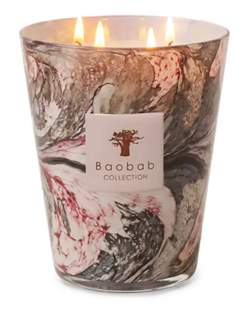 Baobab Collection Manon Kerze mit marmoriertem Effekt (16cm) - Nude Nude