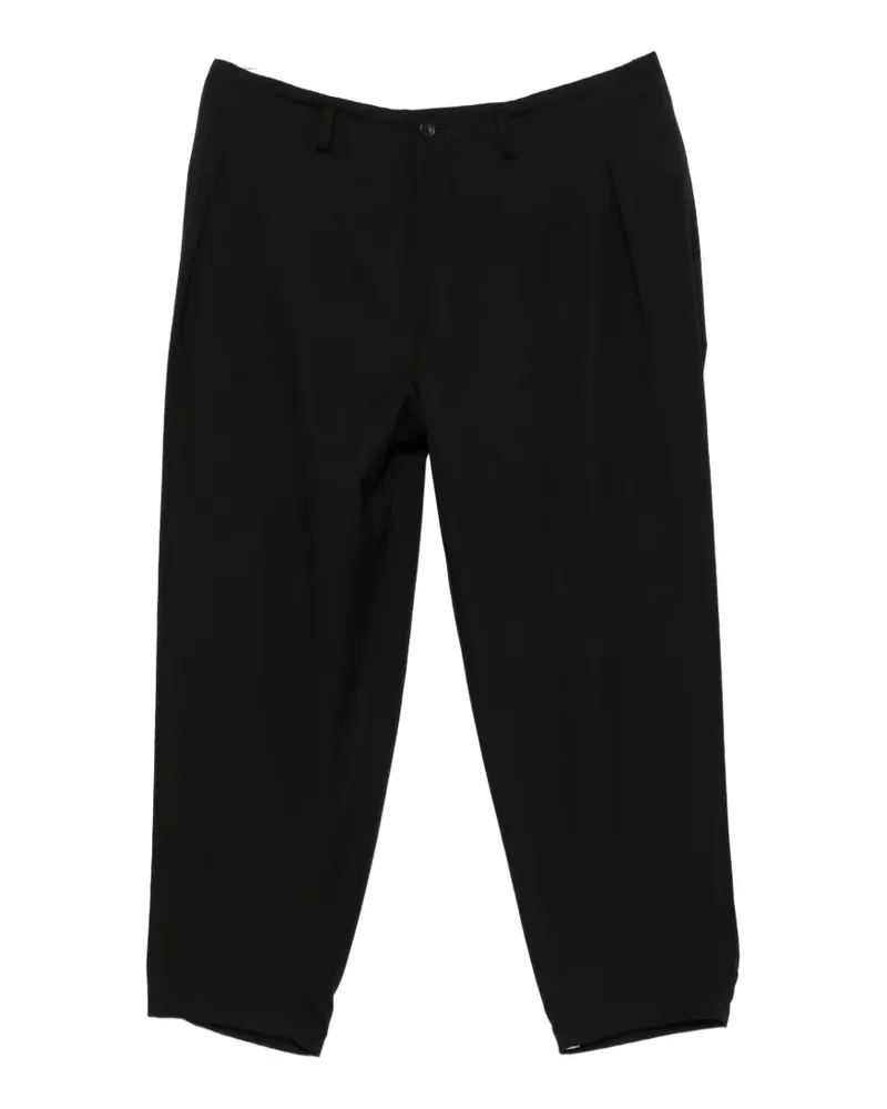 Yohji Yamamoto Drapierte Hose aus Gabardine - Schwarz Schwarz