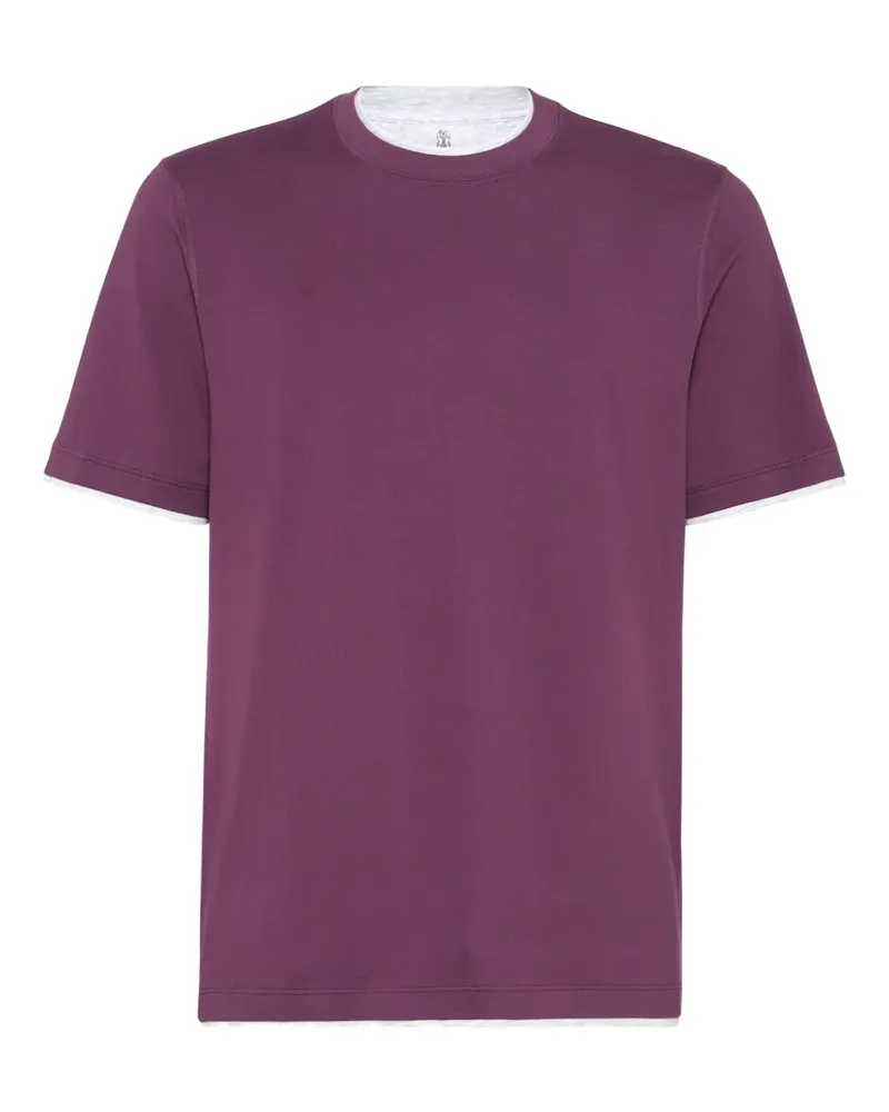 Brunello Cucinelli Klassisches T-Shirt - Violett Violett